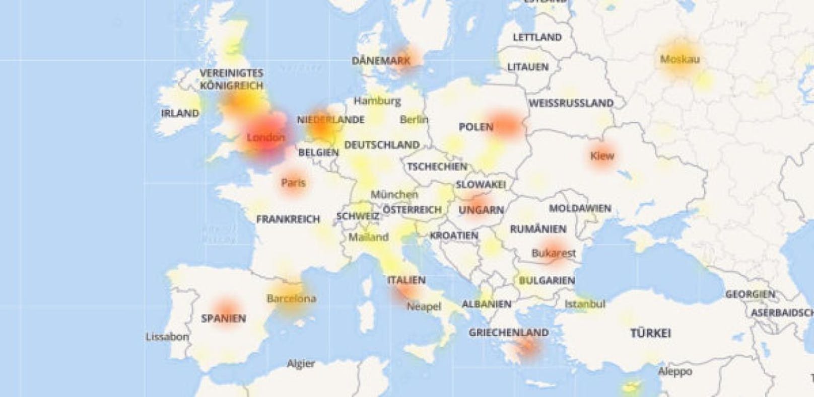 Ganz Europa war betroffen von technischen Problemen bei Instagram.
