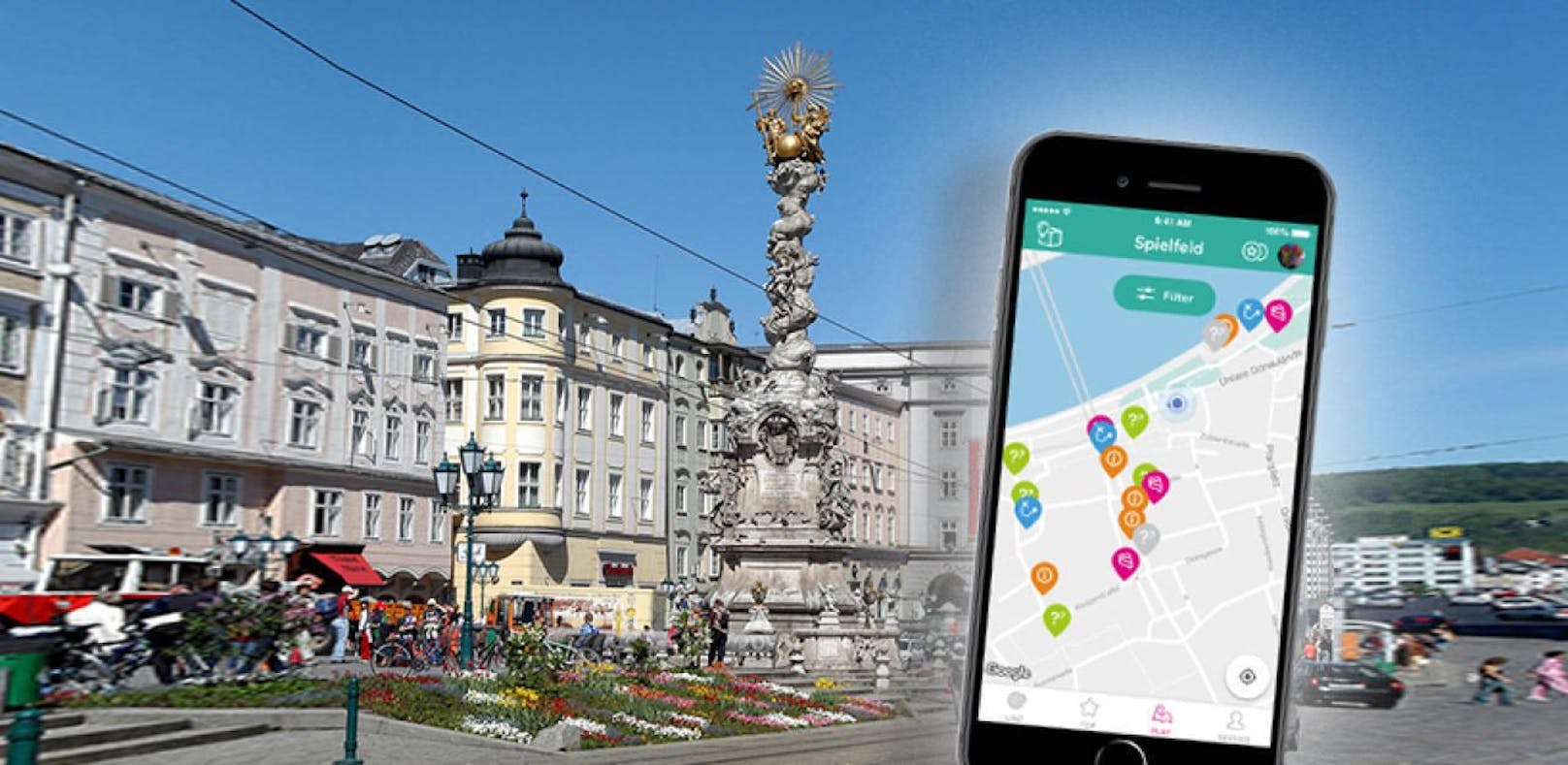 Mit der &quot;Visit-Linz-App&quot; in der oö. Landeshauptstadt Punkte sammeln und in Vergünstigungen einlösen. 