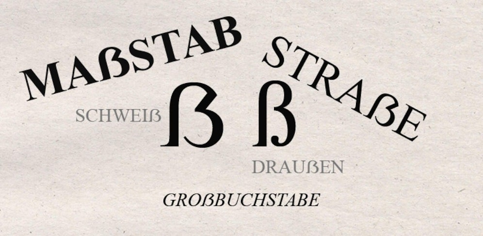 So sieht das große scharfe S aus.