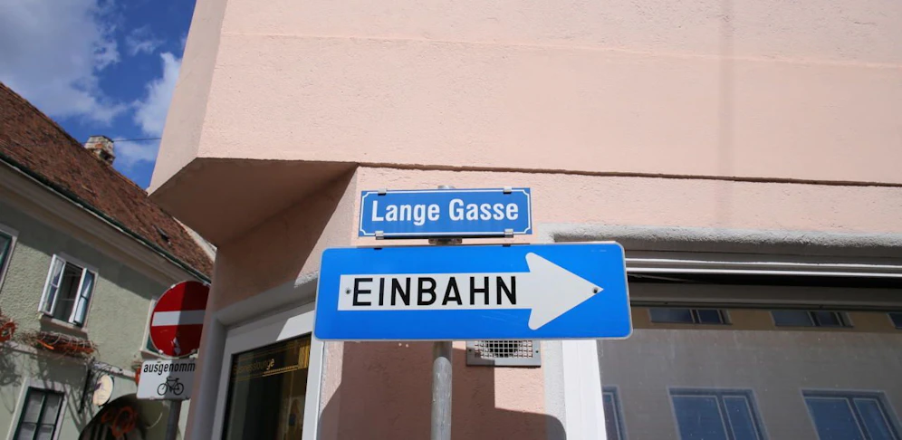 Tatort Lange Gasse: Hier wurde der Alko-Lenker aus dem Verkehr gezogen.