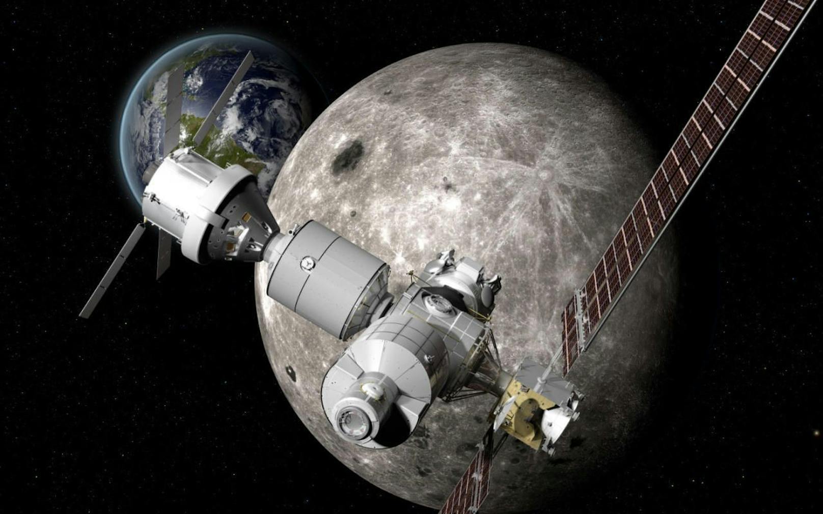 Der &quot;Deep Space Gateway&quot; soll nicht nur als Basis für neue Mondmissionen dienen, sondern auch größere Weltraum-Sprünge erleichtern.