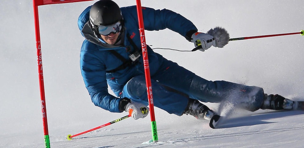 Felix Neureuther in seiner neuen Funktion als Kamerafahrer