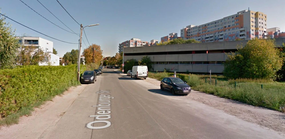 Blick in die Ödenburger Straße im 21. Wiener Gemeindebezirk.