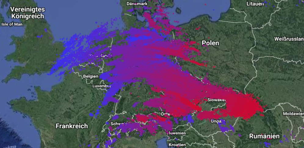 So viele Blitze gab es in 24 Stunden.