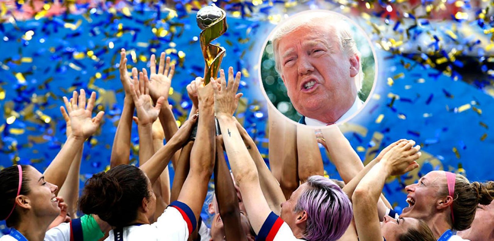 Die US-Amerikanerinnen feierten in Frankreich den Weltmeistertitel. Die Spielerinnen sind keine Fans von Präsident Donald Trump .