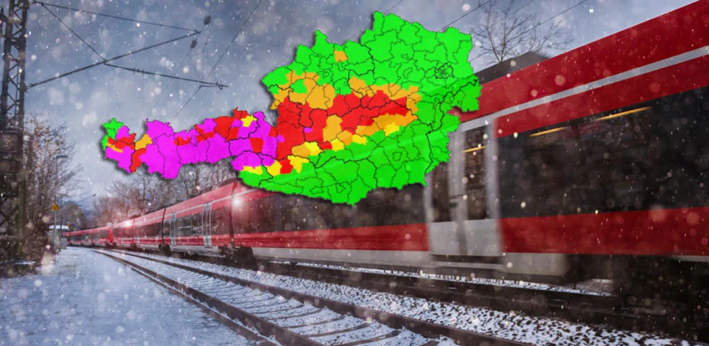 Der Schnee legt Straßen und Bahnstrecken lahm.