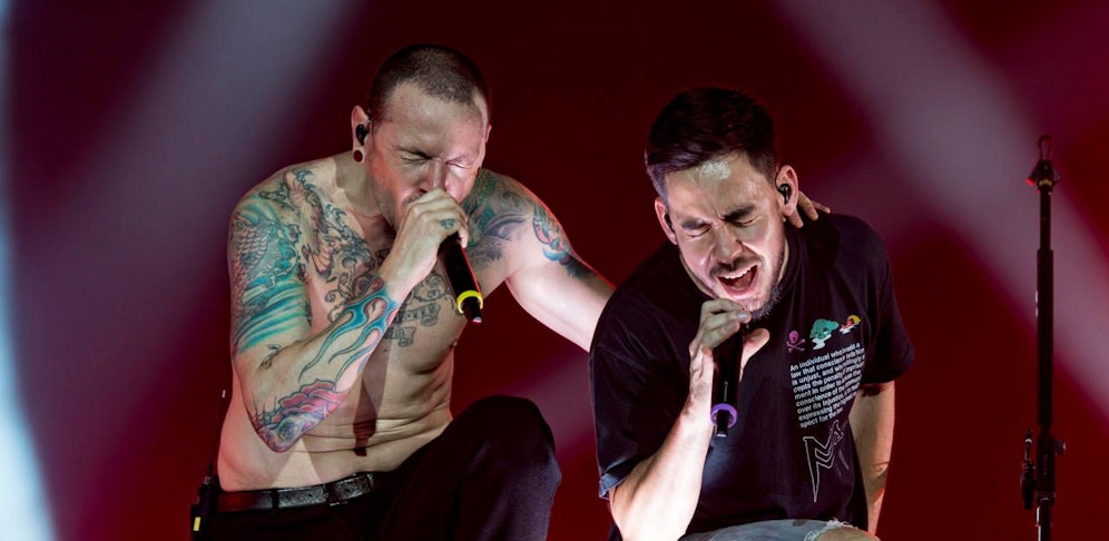 Chester Bennington (li.) und Mike Shinoda am 3. Juli 2017