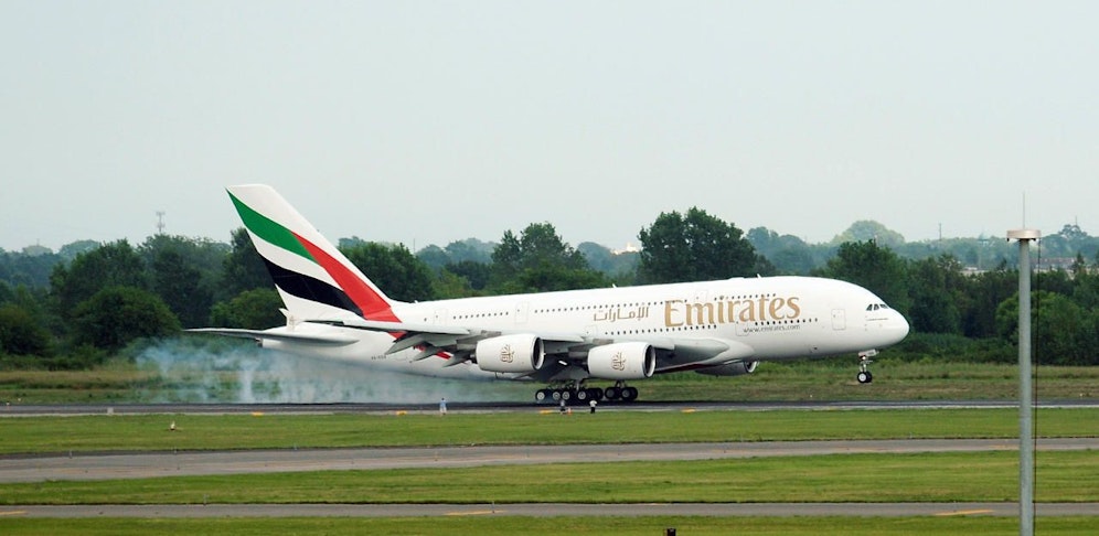 Ein Airbus A380 der Emirates Airline hätte beinahe eine Bruchlandung hingelegt. 
