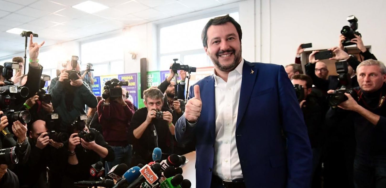 Matteo Salvini von der Lega Nord soll einmal nach Oberösterreich kommen.