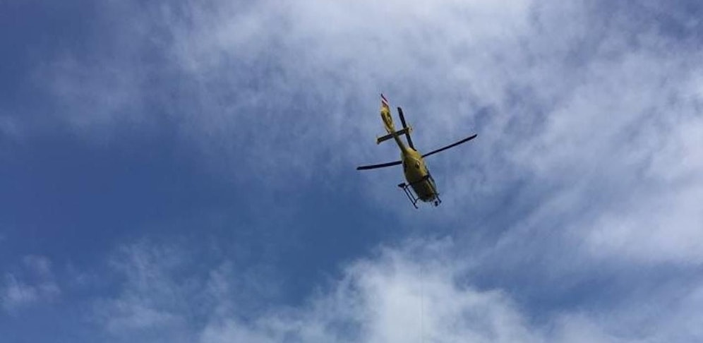 Der C15 flog eine schwer verletzte Person nach Linz.