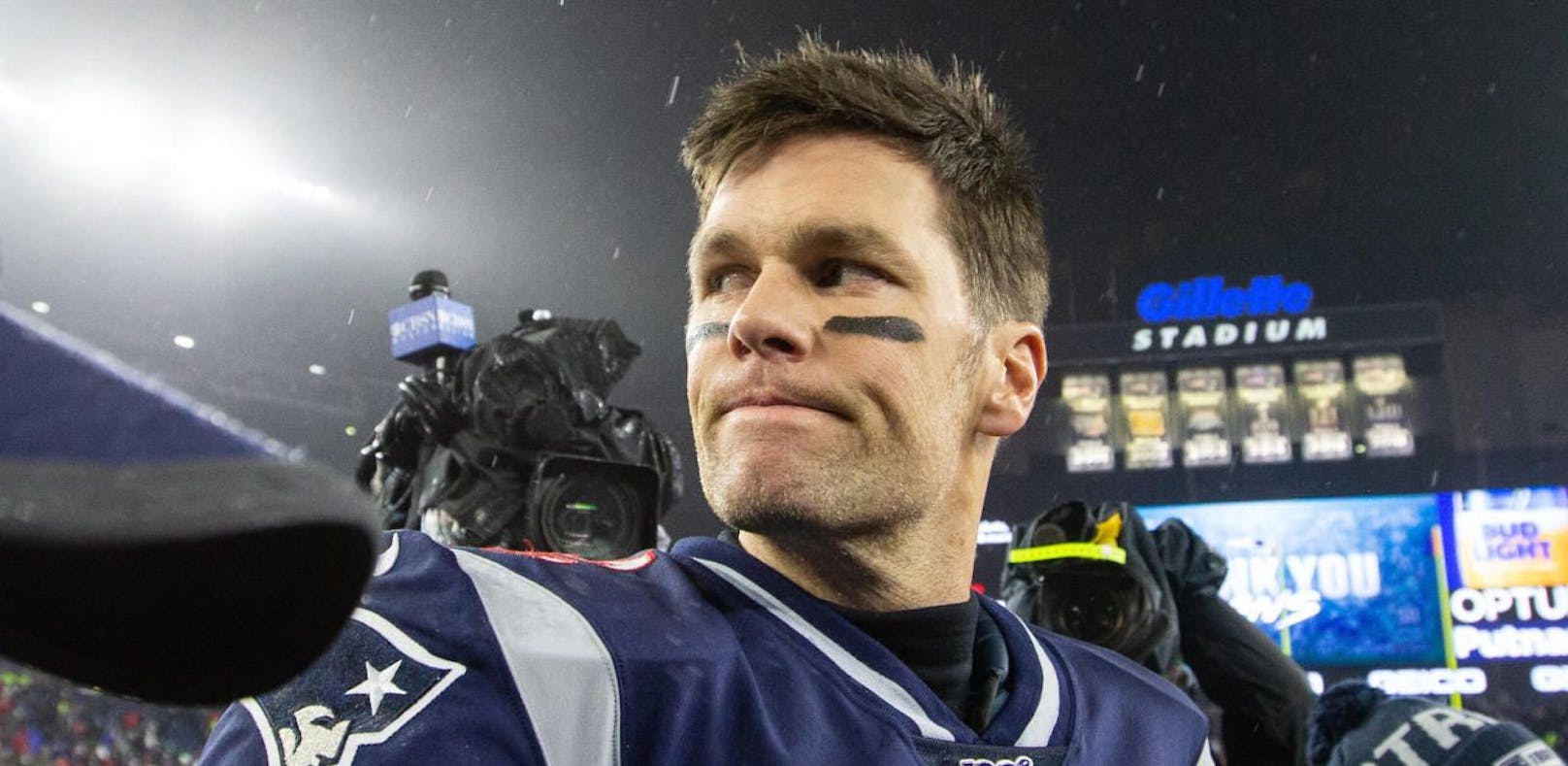 Tom Brady im Trikot seines Ex-Klubs, den New England Patriots.