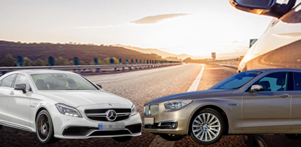 Mercedes CLS gegen BMW 530D. Oder anders gesagt: "Benzinbruder" gegen "Benzinbruder" hieß es Mittwoch auf der B1 in Vöcklabruck. 