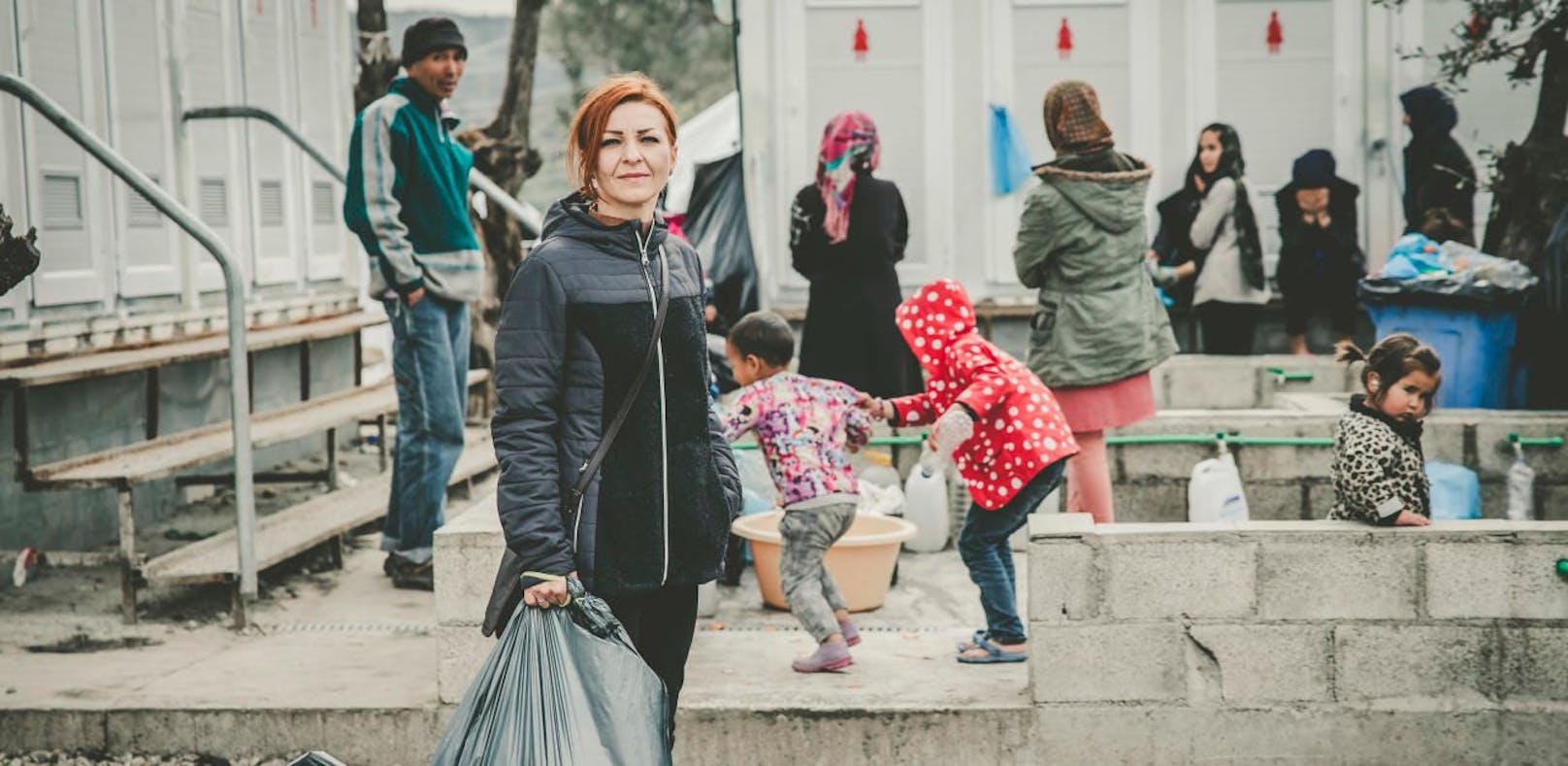Grünen-Abgeordnete Ewa Ernst-Dziedzic besuchte das Flüchtlingslager &quot;Moria&quot; auf Lesbos.