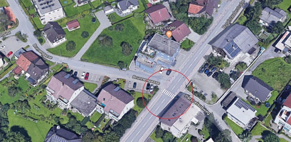 Hier wurde das Kind vom Auto auf dem Schutzweg erfasst