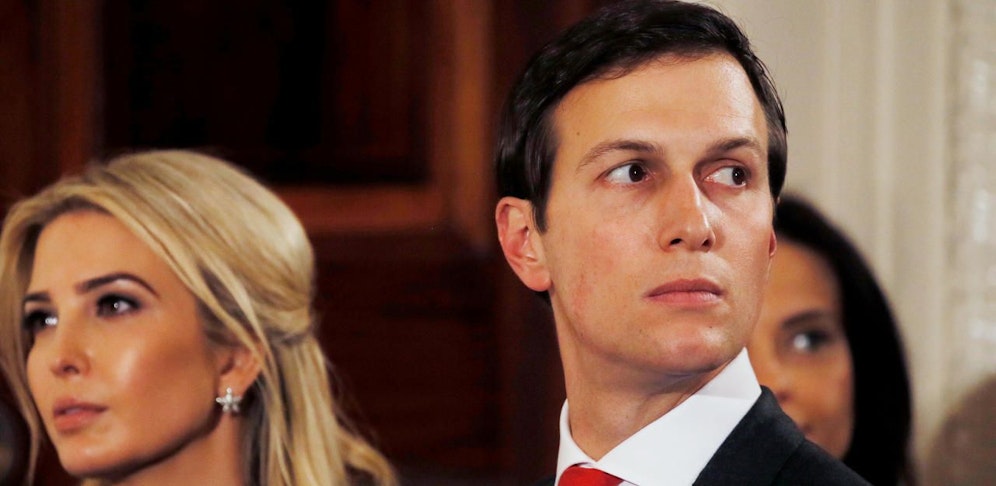 Trumps Schwiegersohn und enger Berater, Jared Kushner. Er ist mit Ivanka Trump verheiratet.