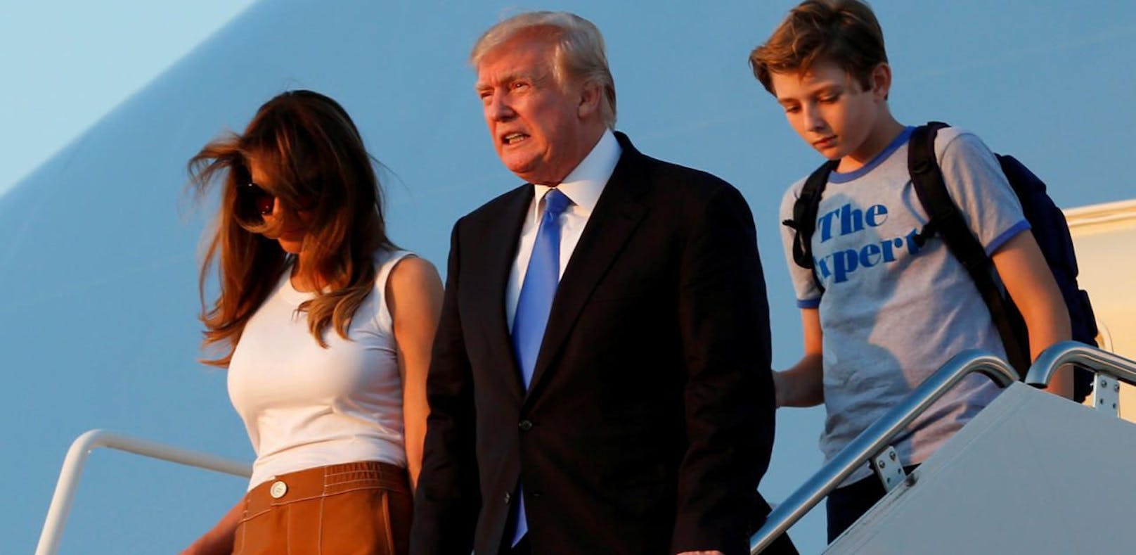 US-Präsident Donald Trump wohnt nun mit First Lady Melania und Sohn Barron im Weißen Haus.