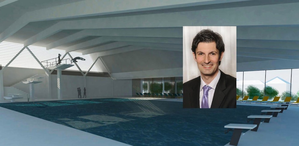 VP-Bürgermeister Rene Lobner sieht dem Neubau des Hallenbades zuversichtlich entgegen: "Wir sind im Zeitplan."
