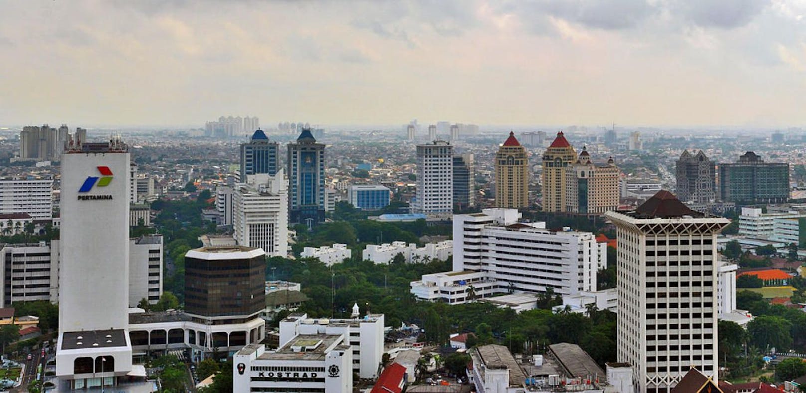Die Skyline von Ost-Jakarta.