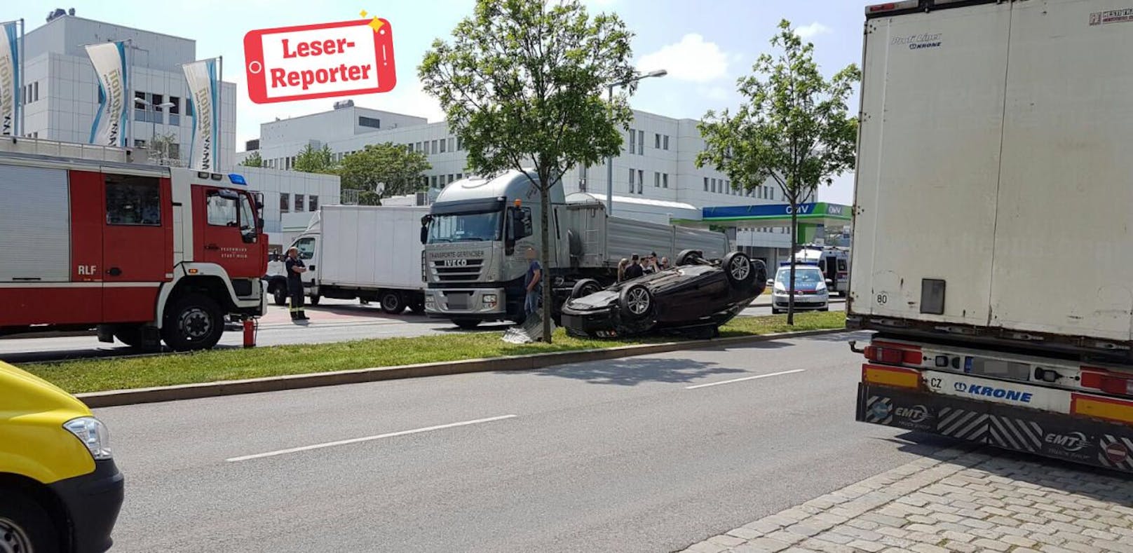 Mehrere Verletzte: Schwerer Unfall am Nachmittag in Wien-Floridsdorf