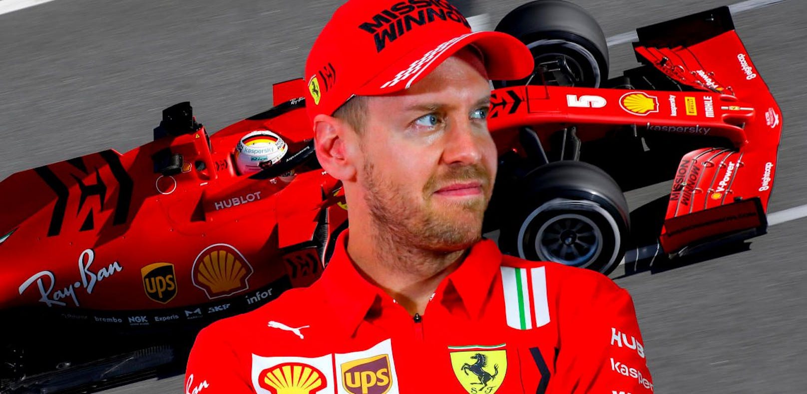 Sebastian Vettel vor seinem Ferrari. Seine vier Weltmeistertitel eroberte er im Red-Bull-Boliden.