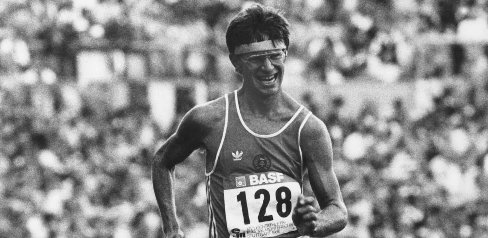 Hartwig Gauder 1986 bei der Leichtathletik-EM in Stuttgart.