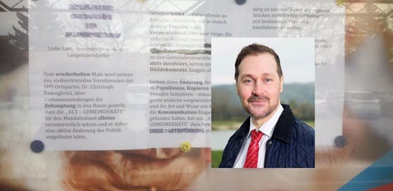 Christoph Baumgärtel von der SP Langenzersdorf und das Schreiben der alteingesessenen SP-Gemeinderäte.