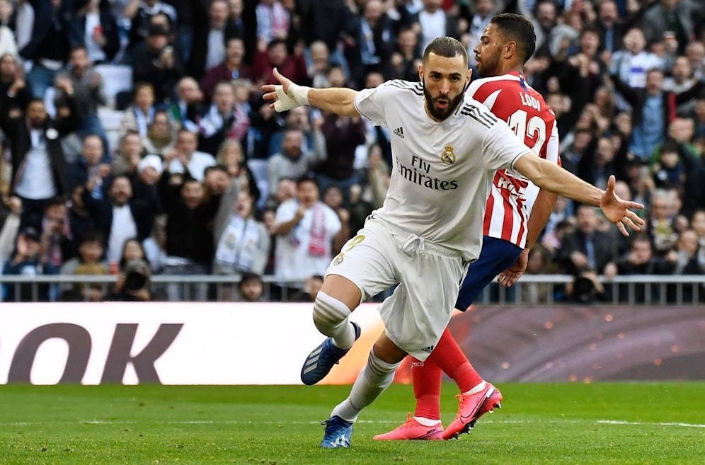 Karim Benzema im Derby gegen Atletico. 