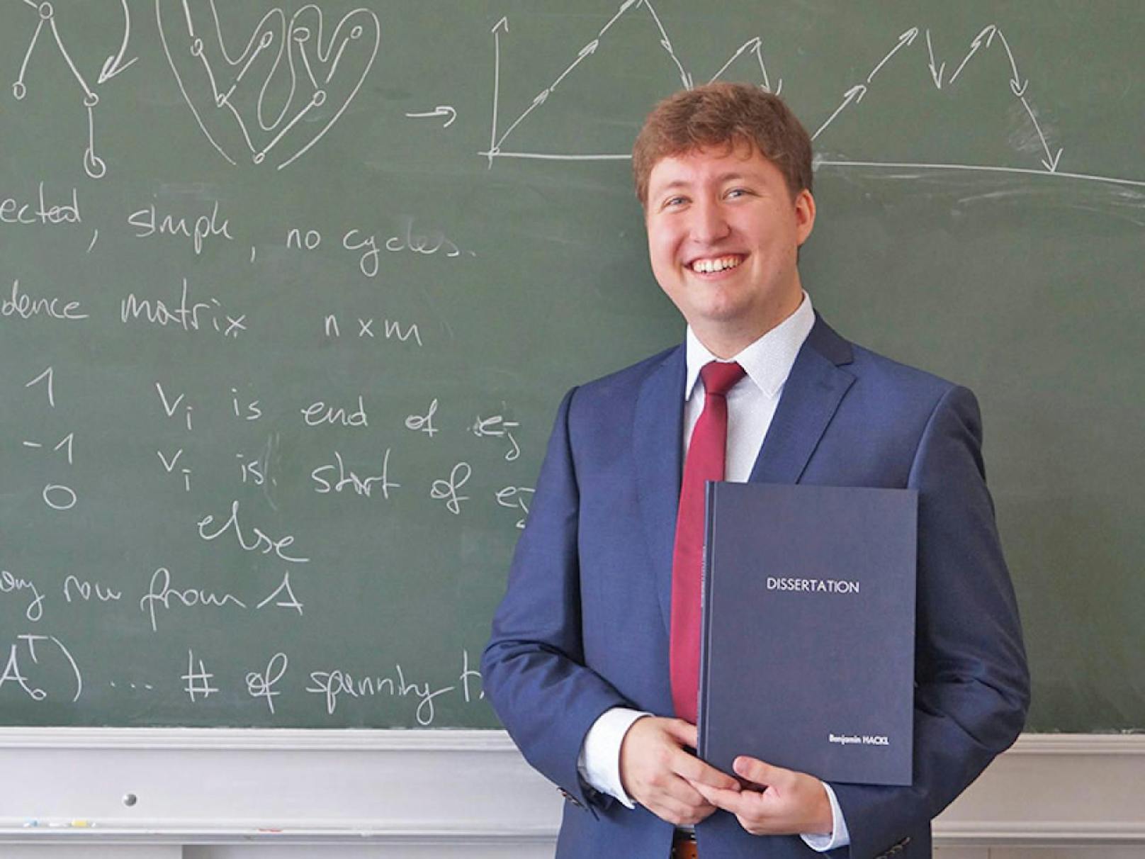 Benjamin Hackl ist Österreichs jüngster Mathe-Doktor.