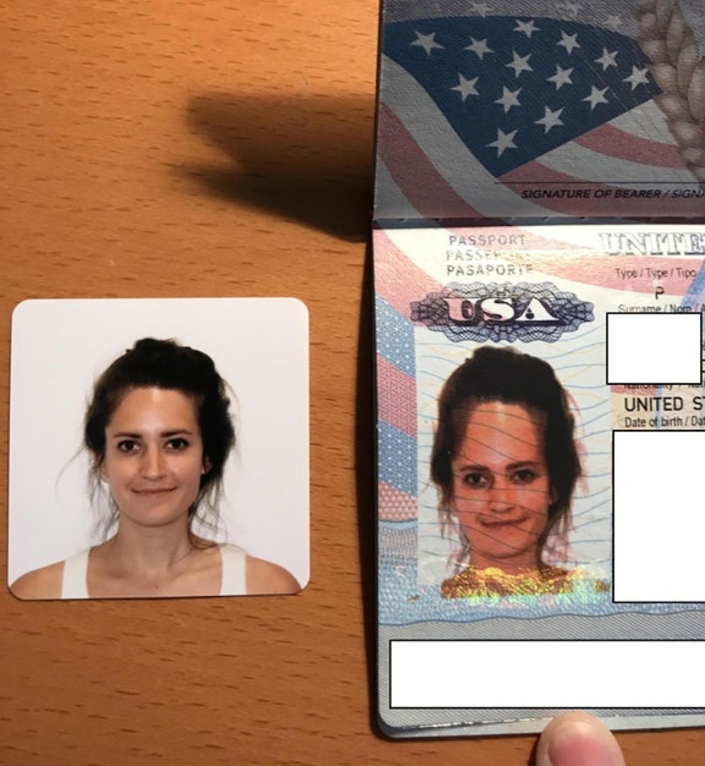 Reddit-Nutzer "reece1" teilte ein Bild vom Passfoto seiner Freundin. Sie ist offenbar nicht die einzige, deren Foto verhunzt wurde.