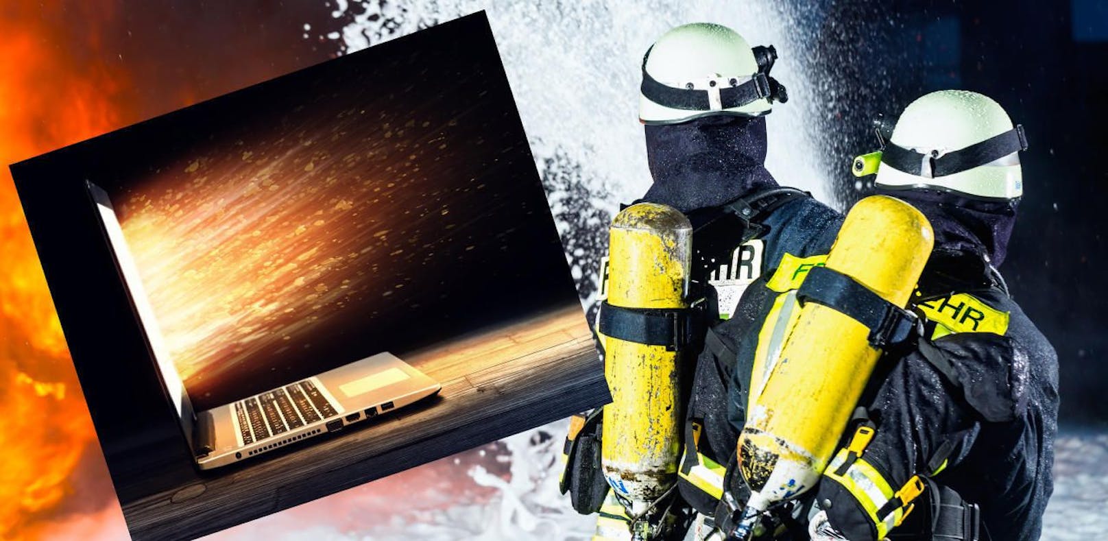 Der Laptop-Akku explodierte und setzte die Matratze in Brand.