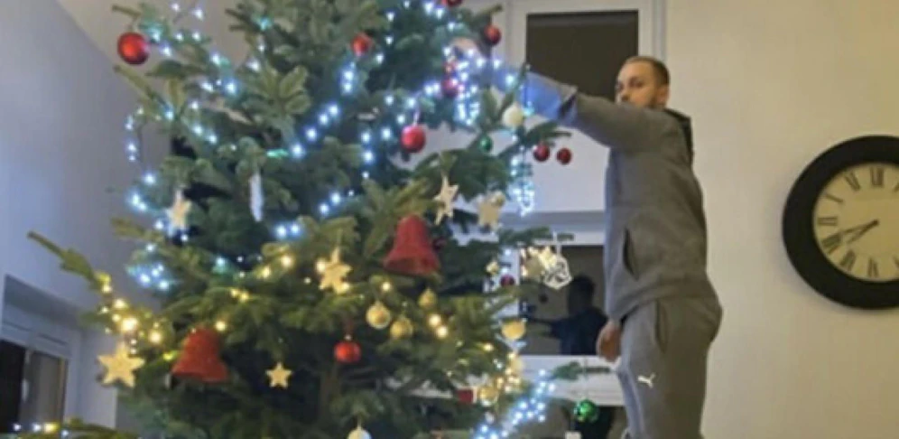 Marko Arnautovic zeigt seinen Riesen-Weihnachtsbaum