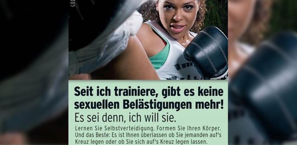 Diese Kickboxclub-Werbung sorgt für Wirbel.