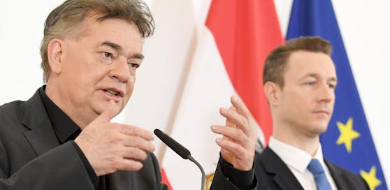 Vizekanzler Werner Kogler (Grüne) und Finanzminister Gernot Blümel (ÖVP).