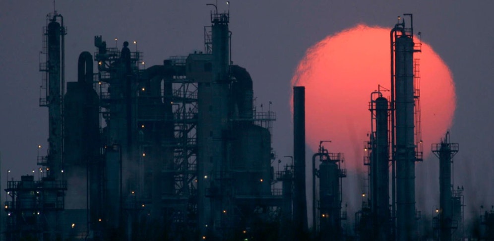 Eine Ölraffinerie in El Dorado, US-Bundesstaat Kansas. 
