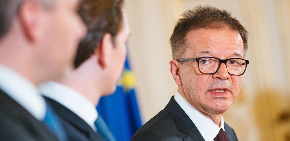 Gesundheitsminister Rudolf Anschober bei einer Pressekonferenz.