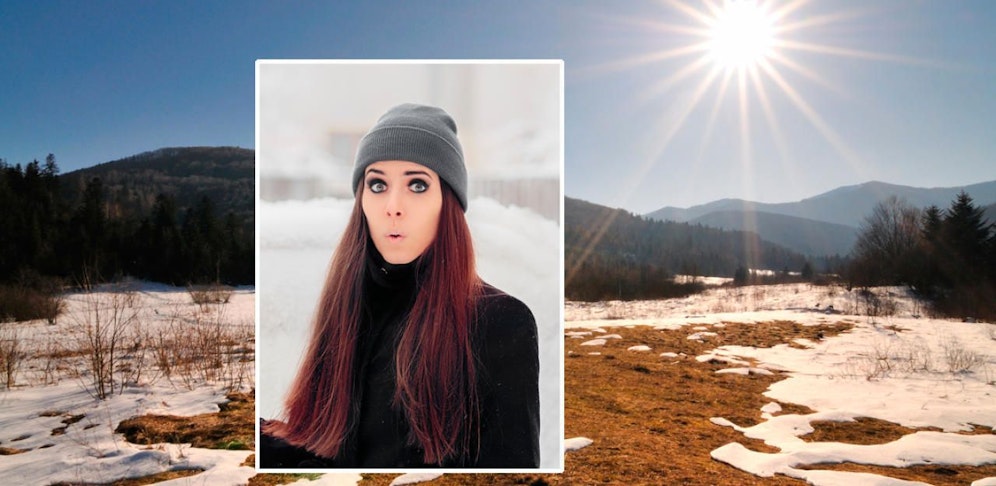 Heute kommt warmer Westwind und schmilzt den Schnee in den Tälern weg.