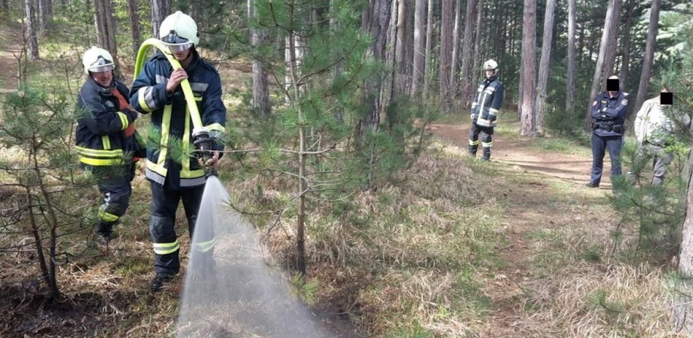 Mehrere, kleine Waldbrände halten die Silberhelme auf Trab.