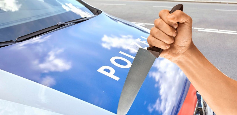 Bauchstich: Polizei rückte in Gmünd an.