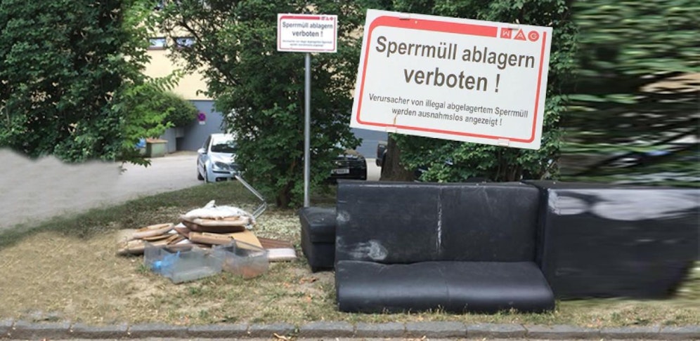 Trotz Verbotsschild wurde Müll abgelagert.