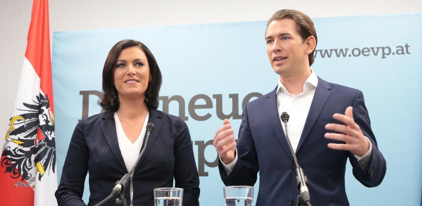 Elisabeth Köstinger und Sebastian Kurz, das neue dynamische Duo der ÖVP.