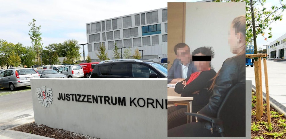 Die Angeklagte beim Prozess am Landesgericht Korneuburg.