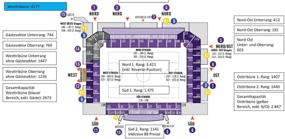 Der offizielle Stadion-Plan für das Cup-Finale