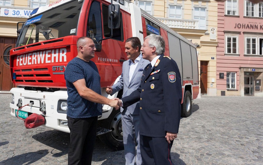 20190829 /Zentralfeuerwehr am Hof UÌˆbergabe LoÌˆschfahrzeug / Foto: Birgit Eckel / Tageszeitung Heute