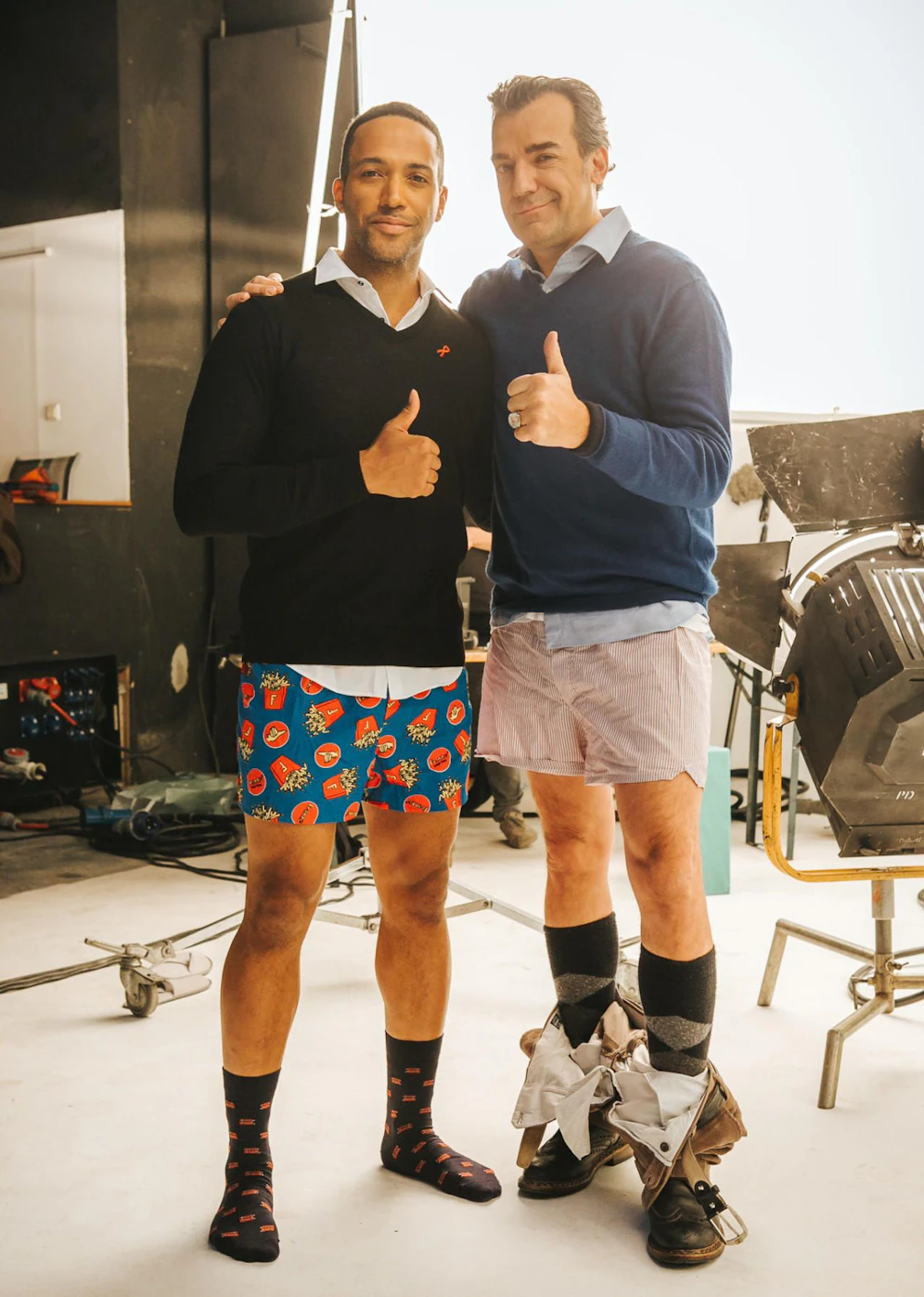 Cesar Sampson und Almdudler-Chef Thomas Klein