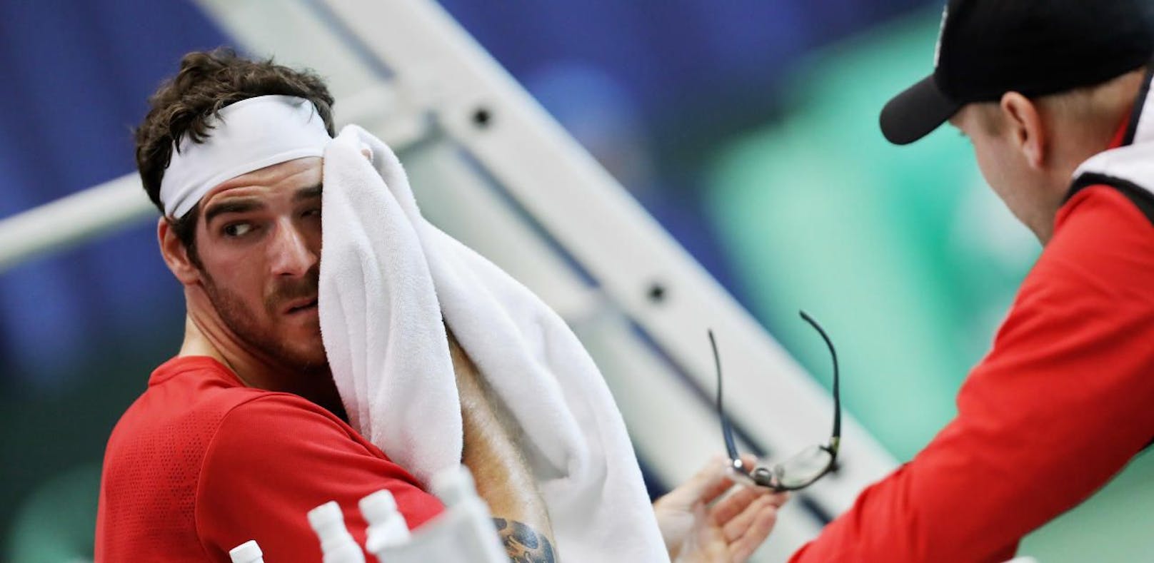 Gerald Melzer machte mit seiner Niederlage gegen den Weißrussen Ivashka  die Davis-Cup-Pleite amtlich. 