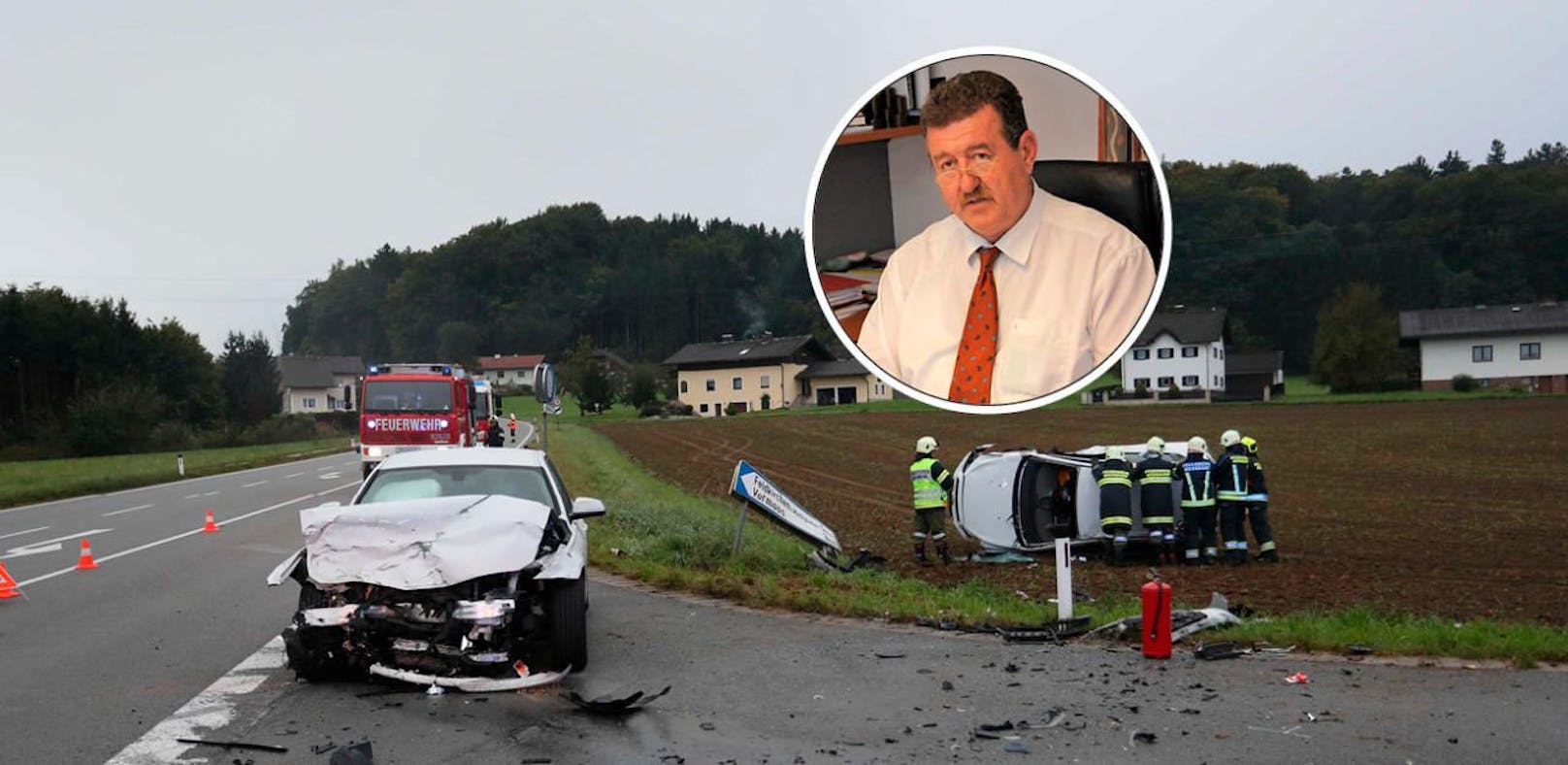 Orts-Chef von Eggelsberg bei Crash schwer verletzt