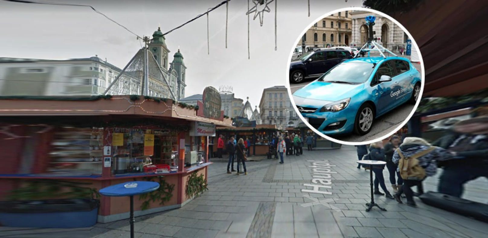 Im Sommer Lust den Linzer Christkindlmarkt zu besuchen? Mit Google Street View geht das!