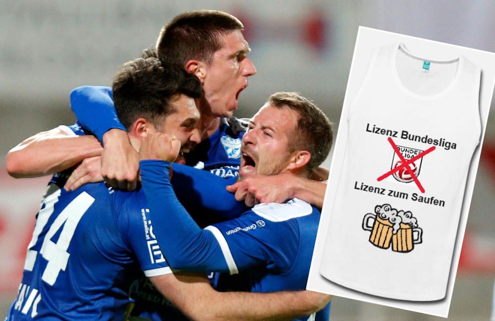 Die Hartberg--Spieler im Partymodus