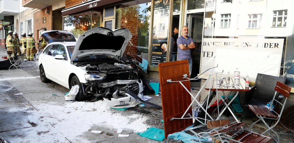 Die Unfallstelle in Berlin-Charlottenburg