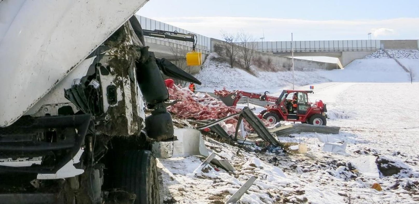 Nach Unfall: 25 Tonnen Fleisch wurden entsorgt